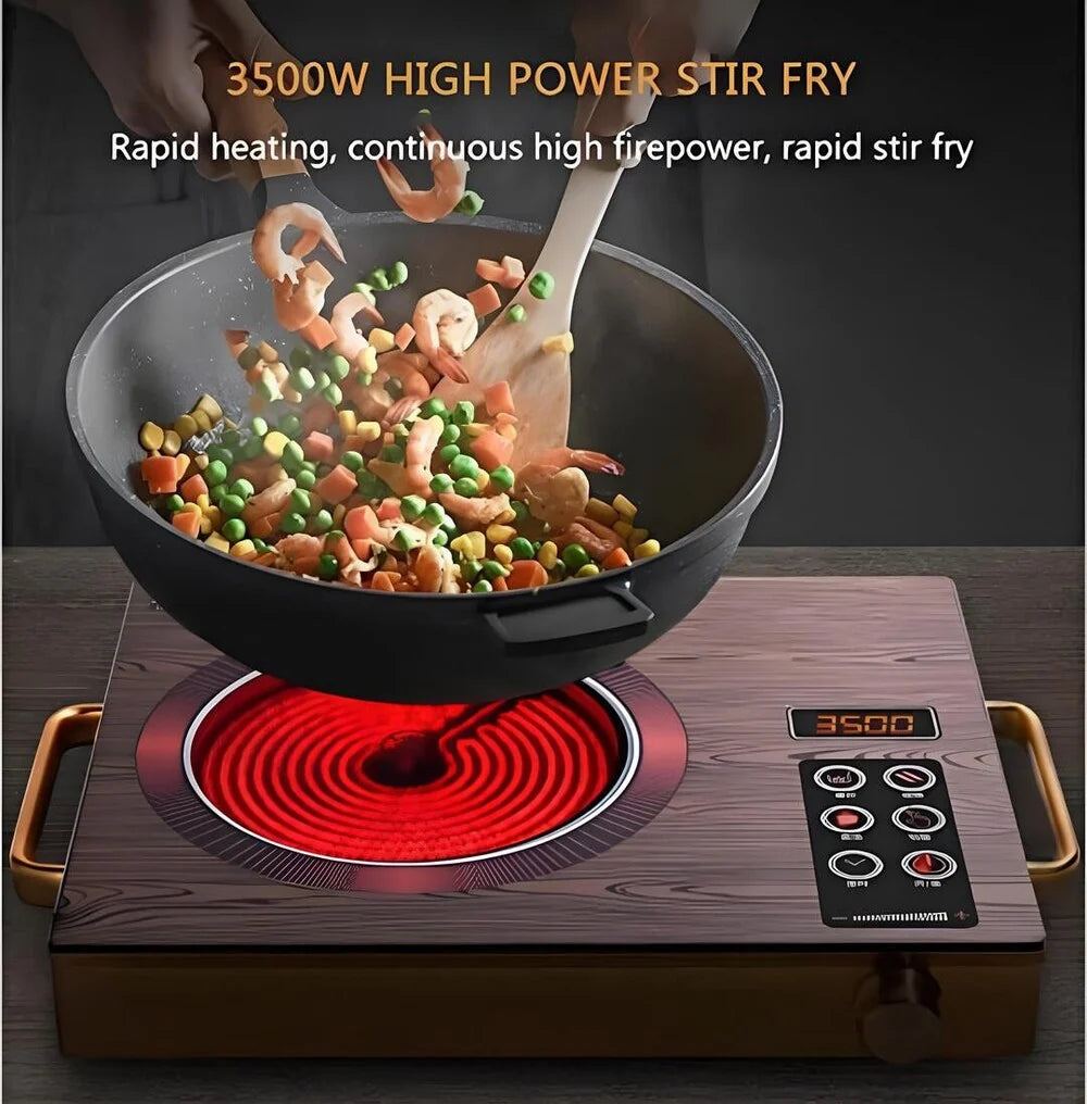 Tabletop Portable Silver Crest Electric Stove with LED Display