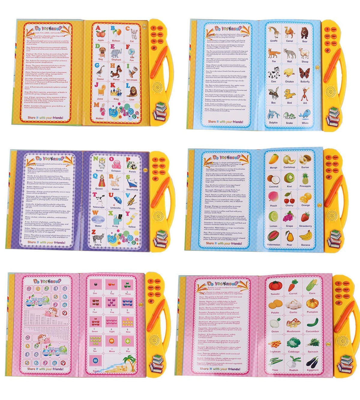 My English E-Book for Kids – Interactive Educational Learning Book with Sounds, Alphabets & Words