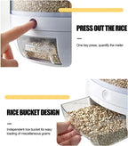 6-Grid Rotating Cereal & Grain Dispenser – Space-Saving Kitchen Storage