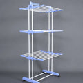 3-Tier Foldable Clothes Drying Rack with Wheels