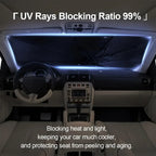 Foldable Car Windshield Sun Shade – Heat-Reflective Umbrella for 99% UV Protection