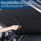 Foldable Car Windshield Sun Shade – Heat-Reflective Umbrella for 99% UV Protection