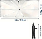 Foldable Car Windshield Sun Shade – Heat-Reflective Umbrella for 99% UV Protection