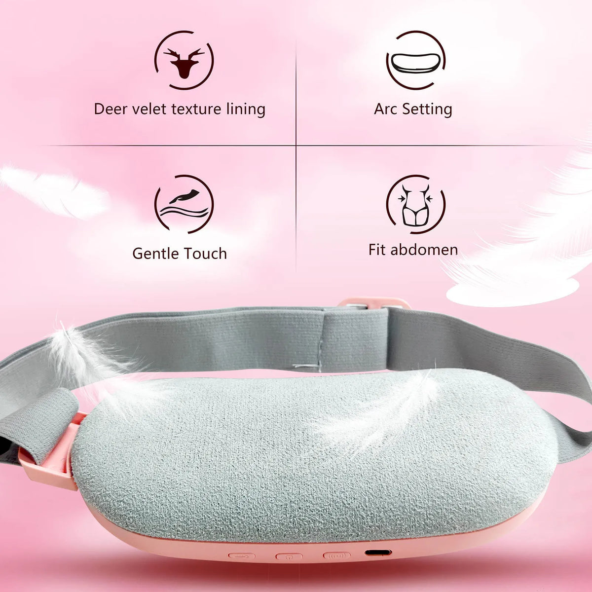 Smart Cordless Menstrual Heating Pad – Portable Waist Massage Belt for Period Pain Relief